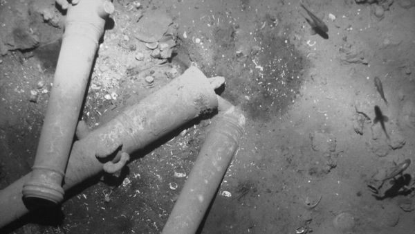 This undated photo taken by Colombia's Anthropology and History Institute (ICANH) and distributed by Colombia's Ministry of Culture, shows sunken remains from the Spanish galleon San Jose, on the sea floor off Cartagena, Colombia. - Sputnik International