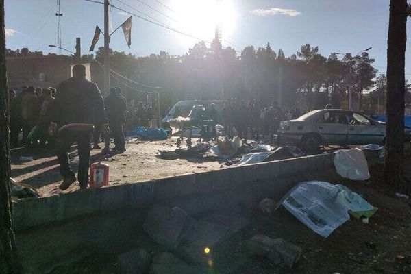 The bombing was officially branded by Iran as a terror attack.Above: Aftermath of the terrorist attack in Kerman on January 3. - Sputnik International
