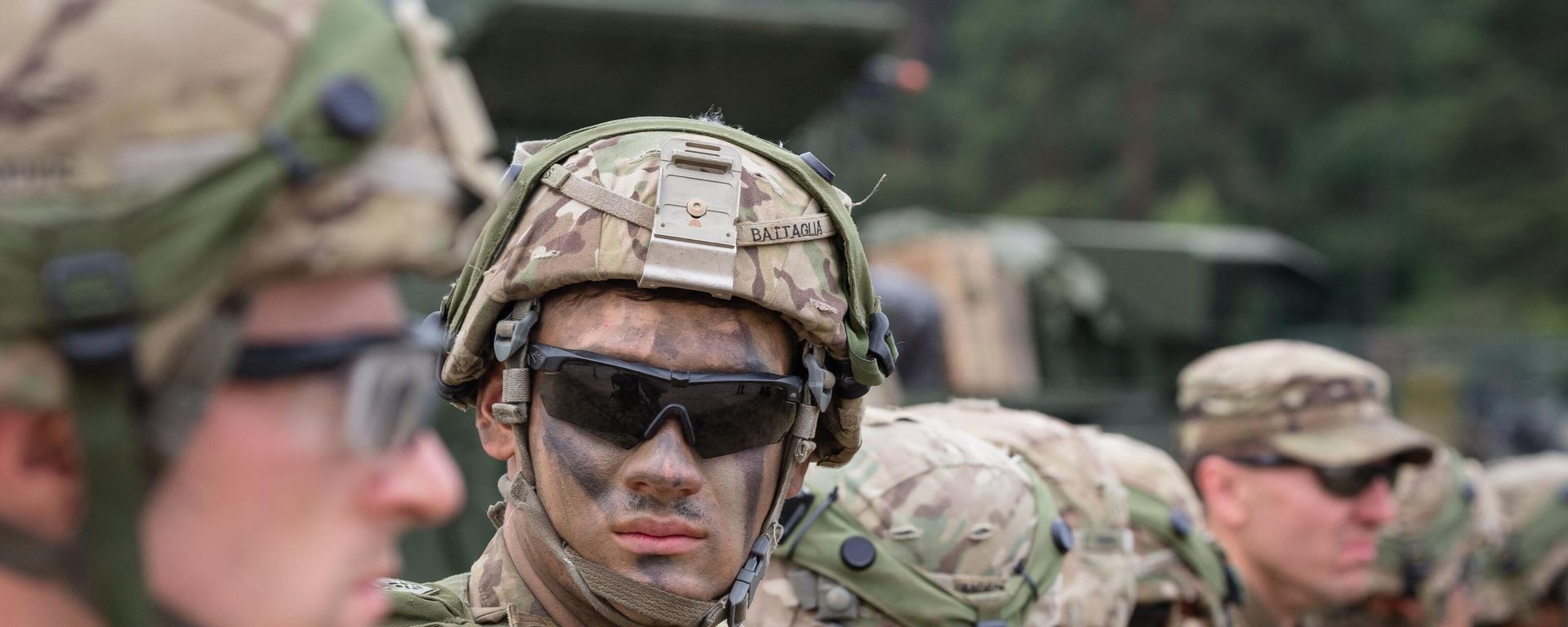 American Soldiers are seen during NATO Saber Strike military exercises on June 16, 2017 in Orzysz, Poland. - Sputnik International, 1920, 03.02.2024