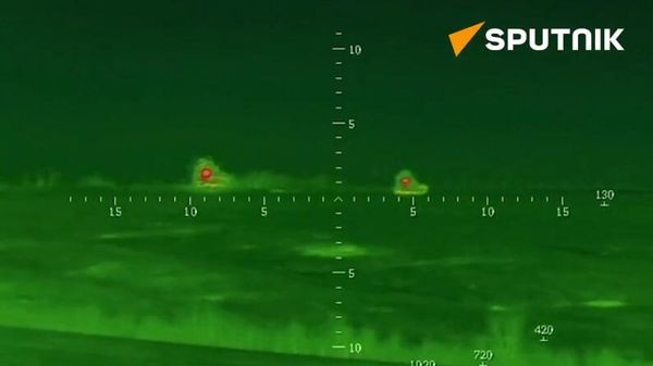 A Russian paratrooper Kornet ATGM crew using a guided missile destroyed a Western-made armored combat vehicle - Sputnik International