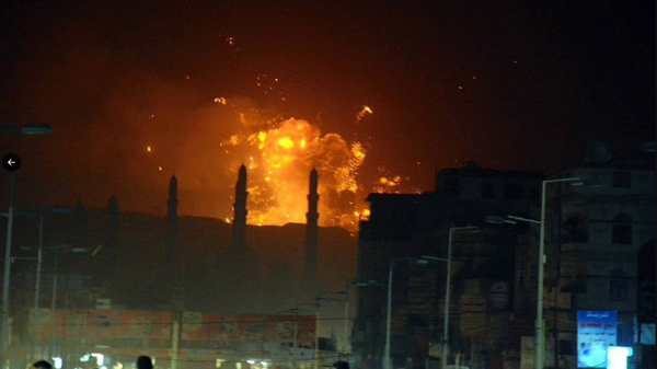 An X screenshot of US, UK forces attack on Houthi Targets in Yemen on January 11, 2024. - Sputnik International