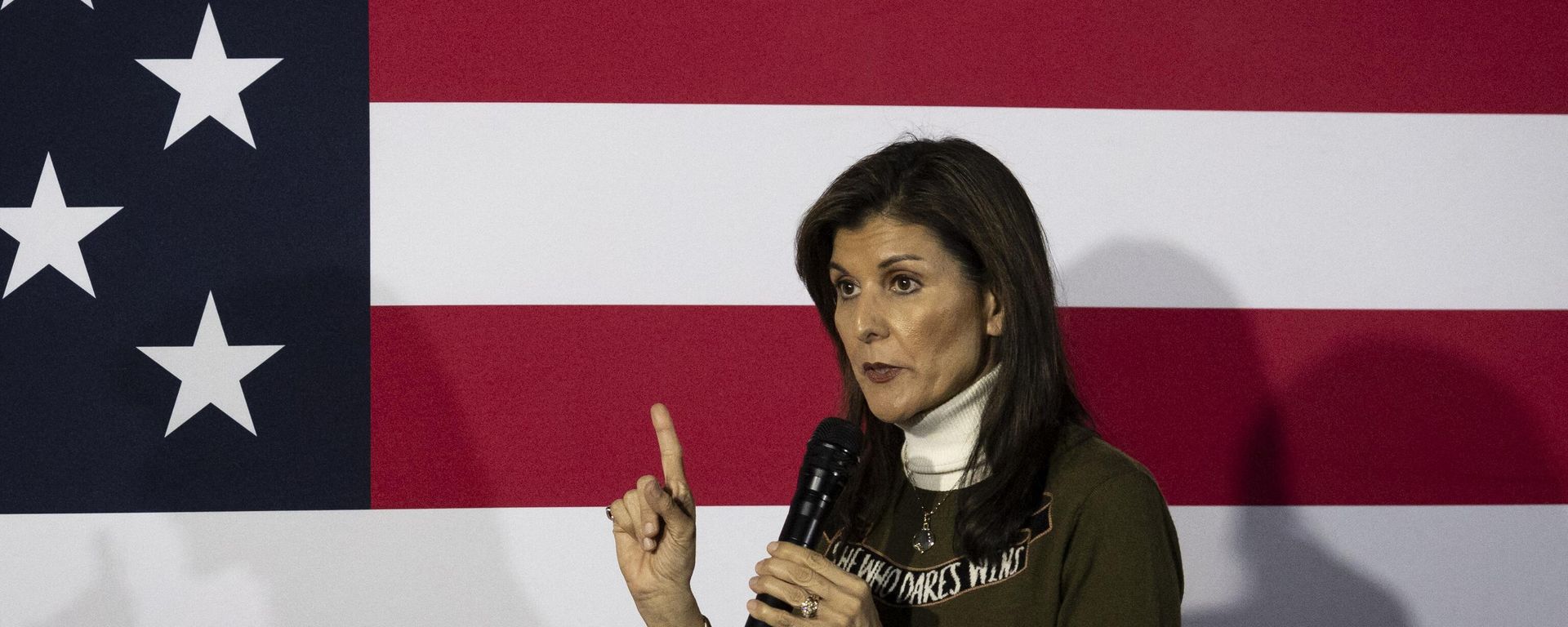 Former UN Ambassador and 2024 presidential hopeful Nikki Haley speaks at a campaign event in The James Theater in Iowa City, Iowa, on January 13, 2024. Former UN Ambassador and 2024 presidential hopeful Nikki Haley speaks at a campaign event in The James Theater in Iowa City, Iowa, on January 13, 2024. - Sputnik International, 1920, 15.01.2024