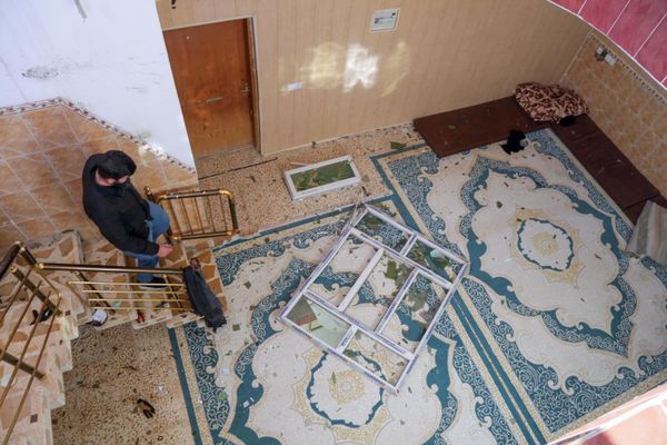 Damage at a house following a missile strike launched by Iran's Revolutionary Guard Corps on the Kurdistan Region’s capital. - Sputnik International
