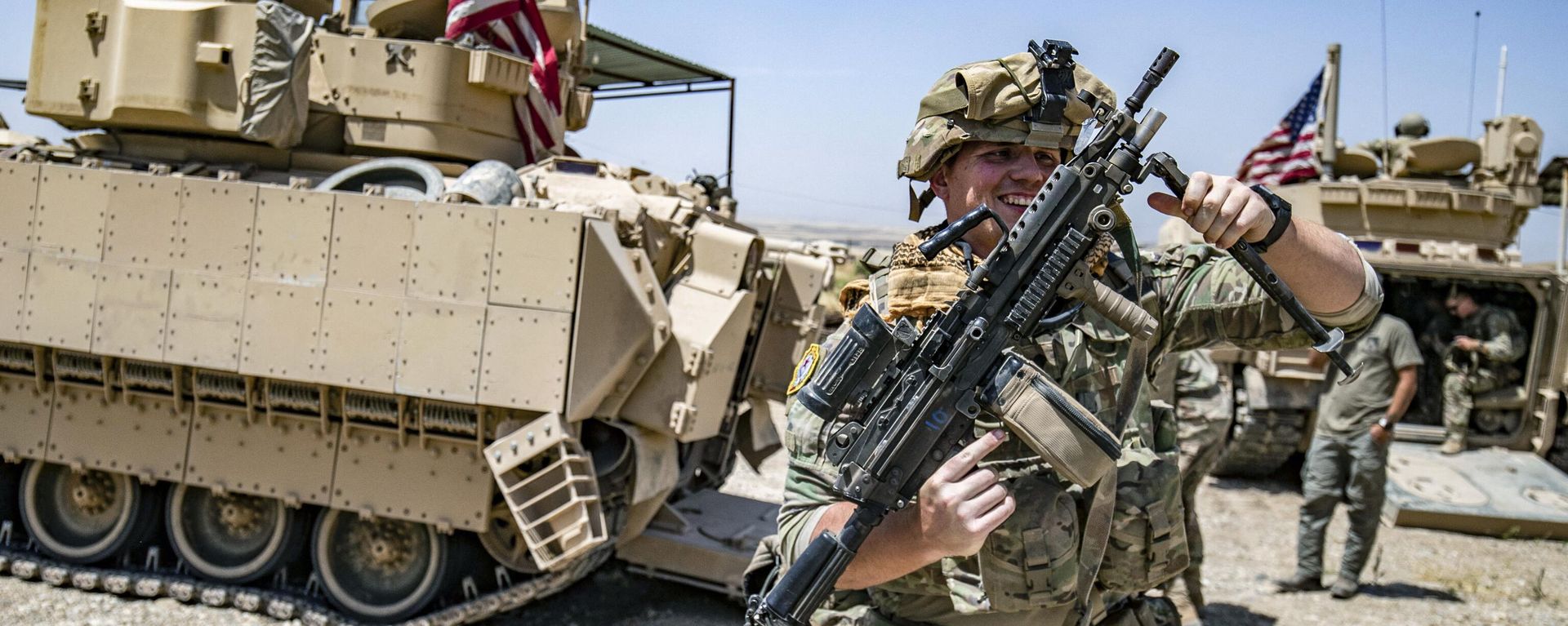 US soldiers in Rumaylan (Rmeilan), Syria's northeastern Hasakeh province, on June 7, 2023. US soldiers in Rumaylan (Rmeilan), Syria's northeastern Hasakeh province, on June 7, 2023. - Sputnik International, 1920, 17.01.2024