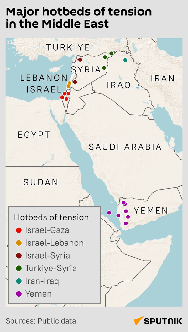 Middle East conflicts hotbeds mob - Sputnik International