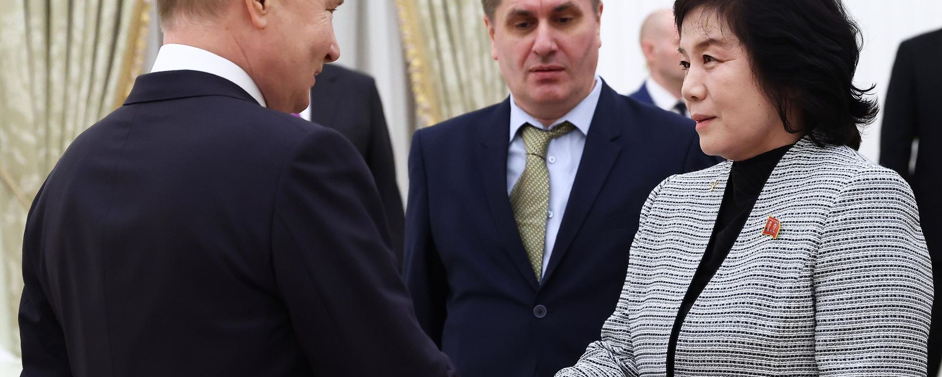Russian President Vladimir Putin and North Korean Foreign Minister Choe Son Hui Russian President Vladimir Putin and North Korean Foreign Minister Choe Son Hui - Sputnik International, 1920, 17.01.2024