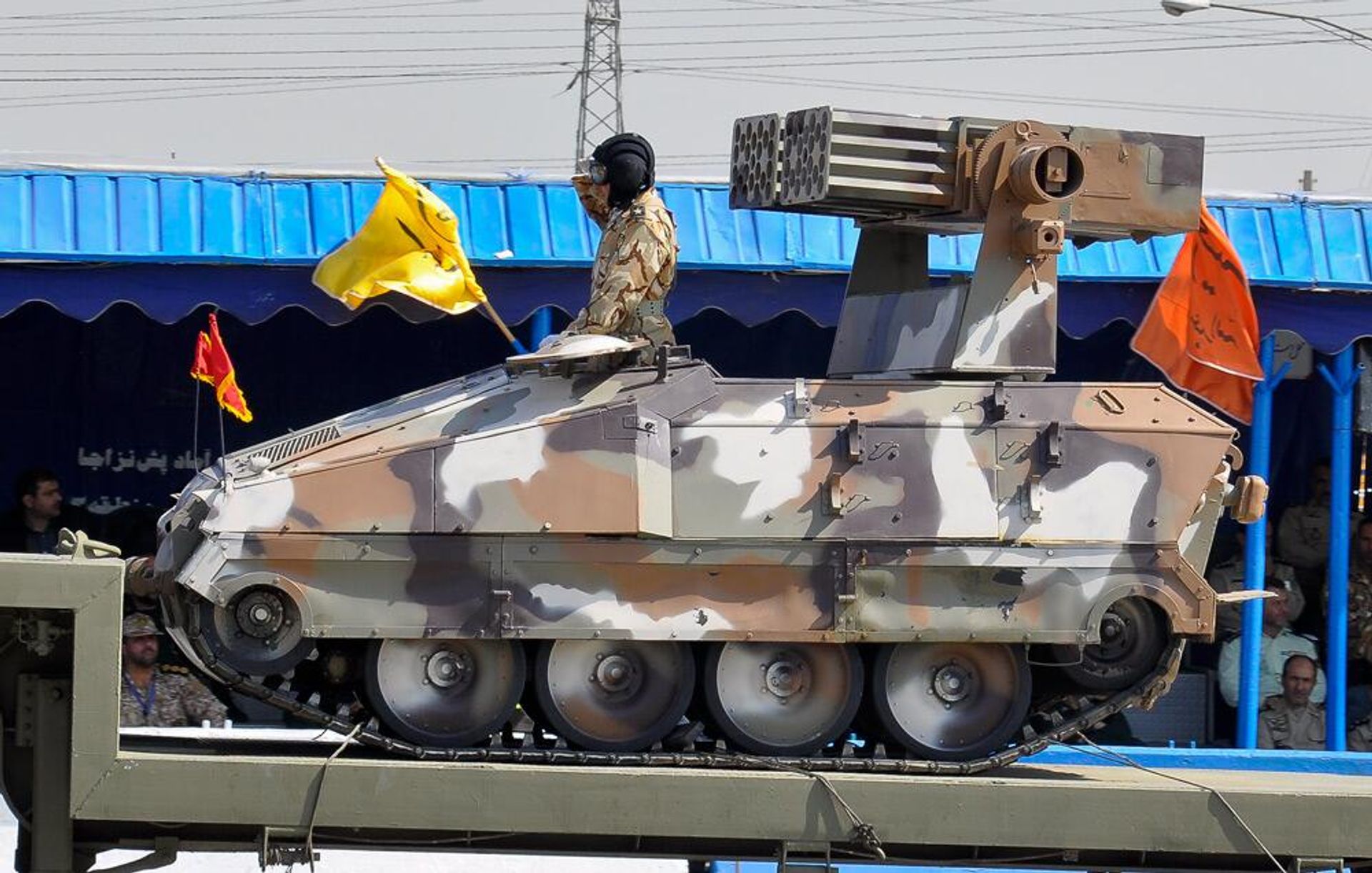 Sayyad armored tracked vehicle carried on a trailer during a military parade. File photo. - Sputnik International, 1920, 17.01.2024