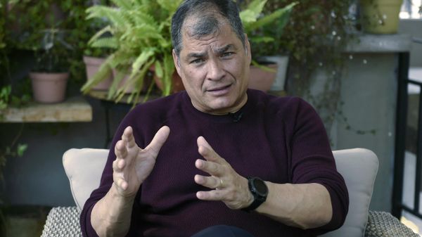 Ecuadorean former President (2007-2017) Rafael Correa speaks during an interview. File photo. - Sputnik International