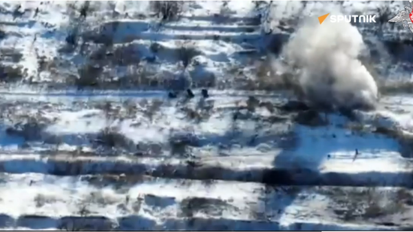 Russian artillery in combat action  - Sputnik International