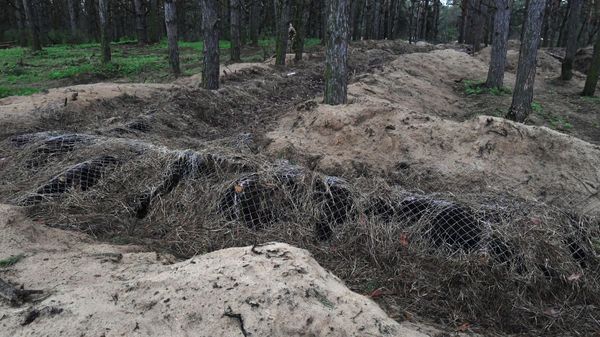A view shows trenches at a position of Russian servicemen in the course of Russia's military operation - Sputnik International