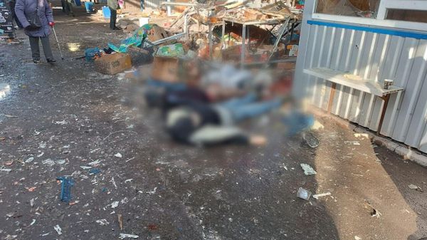 Footage of the aftermath of a Ukrainian shelling of a market in Donetsk, which took place 01.21.2024. - Sputnik International