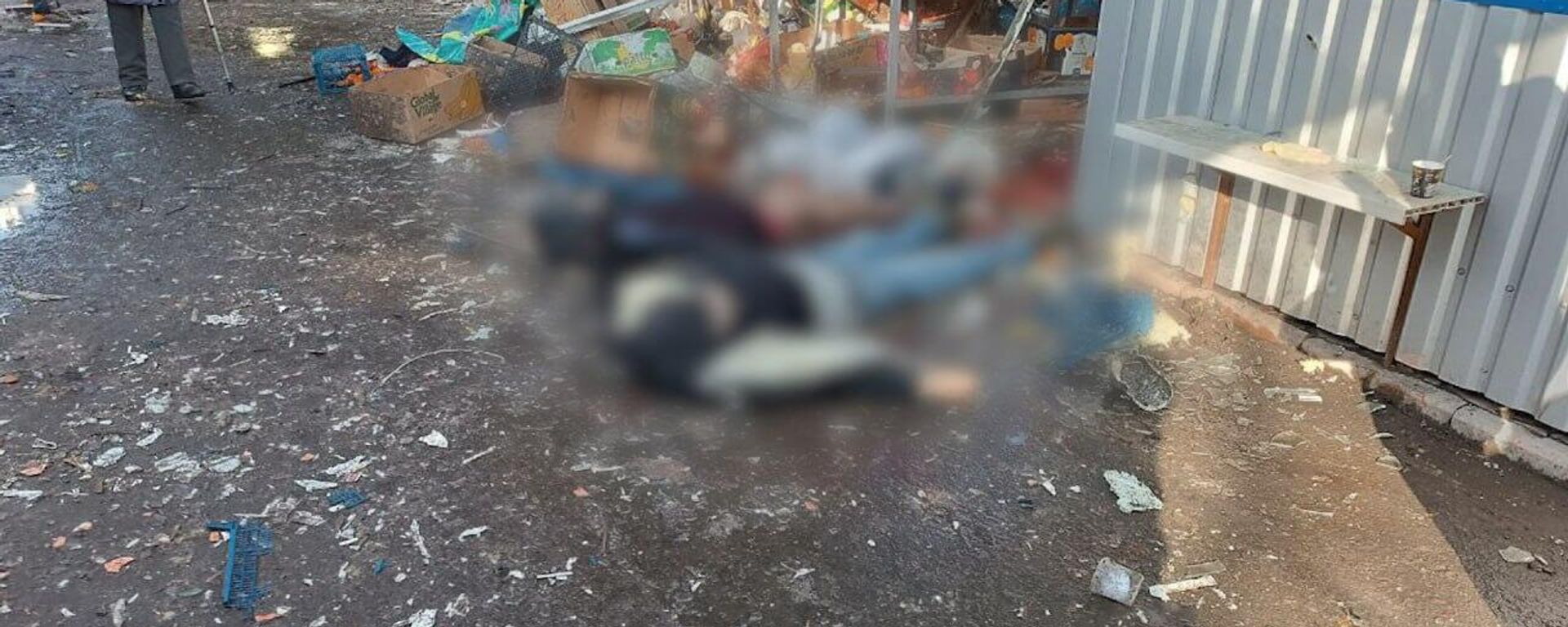 Footage of the aftermath of a Ukrainian shelling of a market in Donetsk, which took place 01.21.2024. Footage of the aftermath of a Ukrainian shelling of a market in Donetsk, which took place 01.21.2024. - Sputnik International, 1920, 21.01.2024