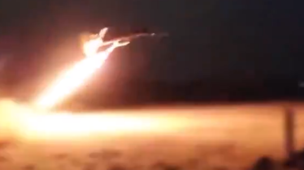 Screenshot shows drone launched by Iraqi militia coalition at Israeli port city of Ashdod.  - Sputnik International