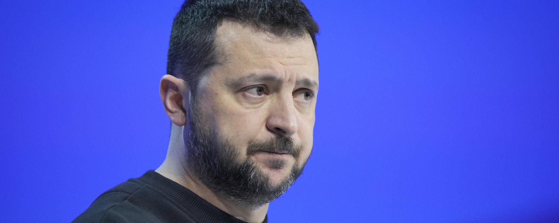 Volodymyr Zelensky delivers his speech at the Annual Meeting of World Economic Forum in Davos, Switzerland, Tuesday, Jan. 16, 2024. - Sputnik International, 1920, 03.04.2024