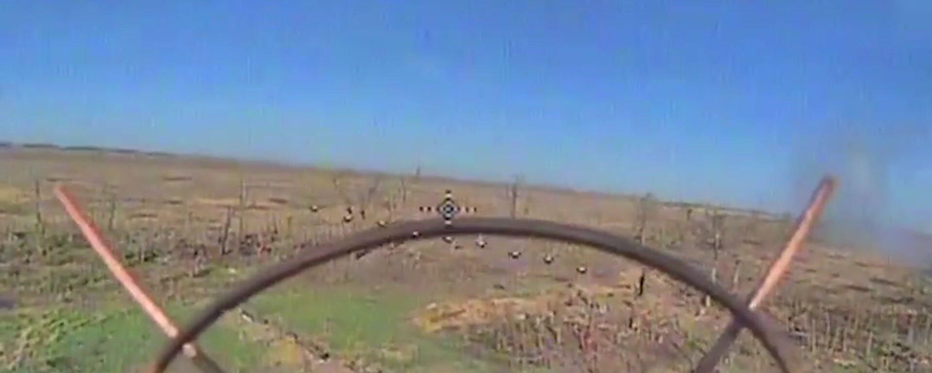 Footage released by the Russian Defense Ministry of the work of Russian drones on the strongholds of the Armed Forces of Ukraine in the special operation zone Footage released by the Russian Defense Ministry of the work of Russian drones on the strongholds of the Armed Forces of Ukraine in the special operation zone - Sputnik International, 1920, 27.01.2024