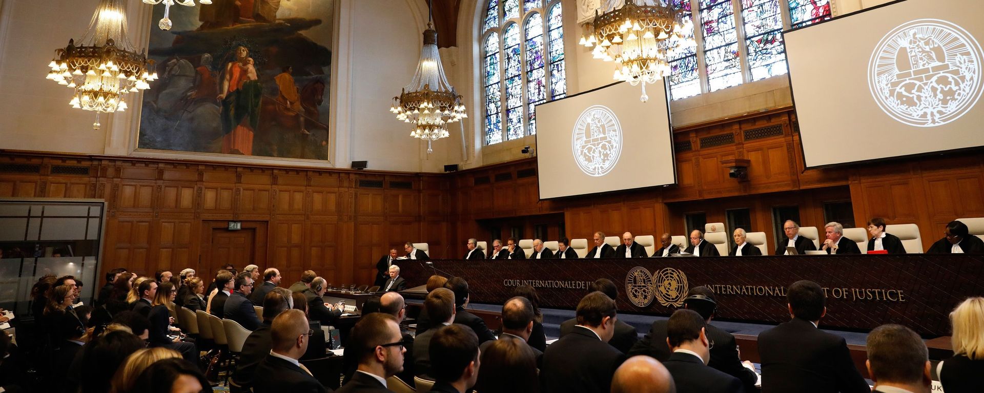 Public hearings on Ukraine's lawsuit against Russia at the UN International Court of Justice in The Hague Public hearings on Ukraine's lawsuit against Russia at the UN International Court of Justice in The Hague - Sputnik International, 1920, 01.02.2024