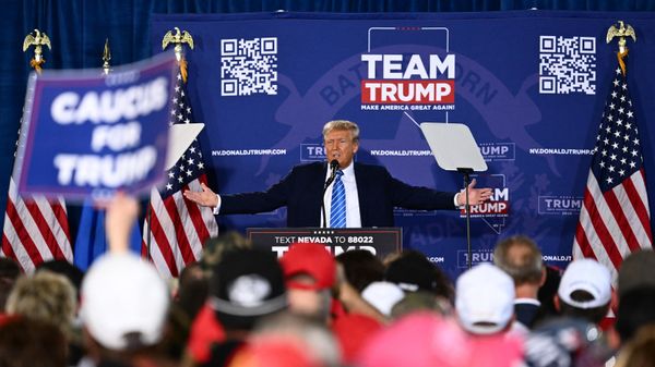 Former US President and 2024 presidential hopeful Donald Trump speaks at a Commit to Caucus Rally in Las Vegas, Nevada, on January 27, 2024 - Sputnik International