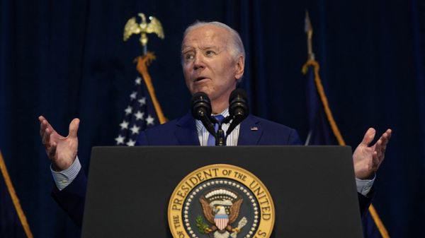 US President Joe Biden speaks during the South Carolina’s First in the Nation Dinner at the South Carolina State Fairgrounds in Columbia, South Carolina, on January 27, 2024.  - Sputnik International
