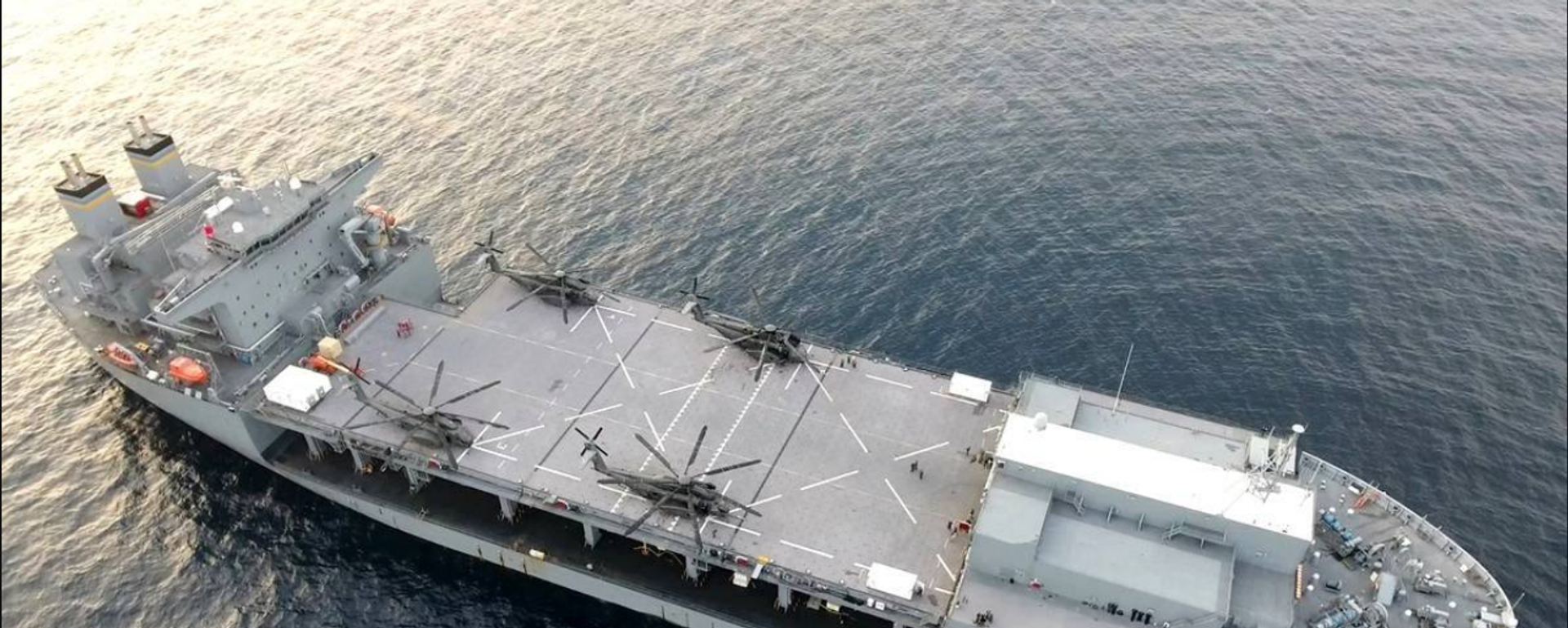 An X screenshot of a file photo of the US Navy ship USS Lewis B. Puller. - Sputnik International, 1920, 02.03.2024