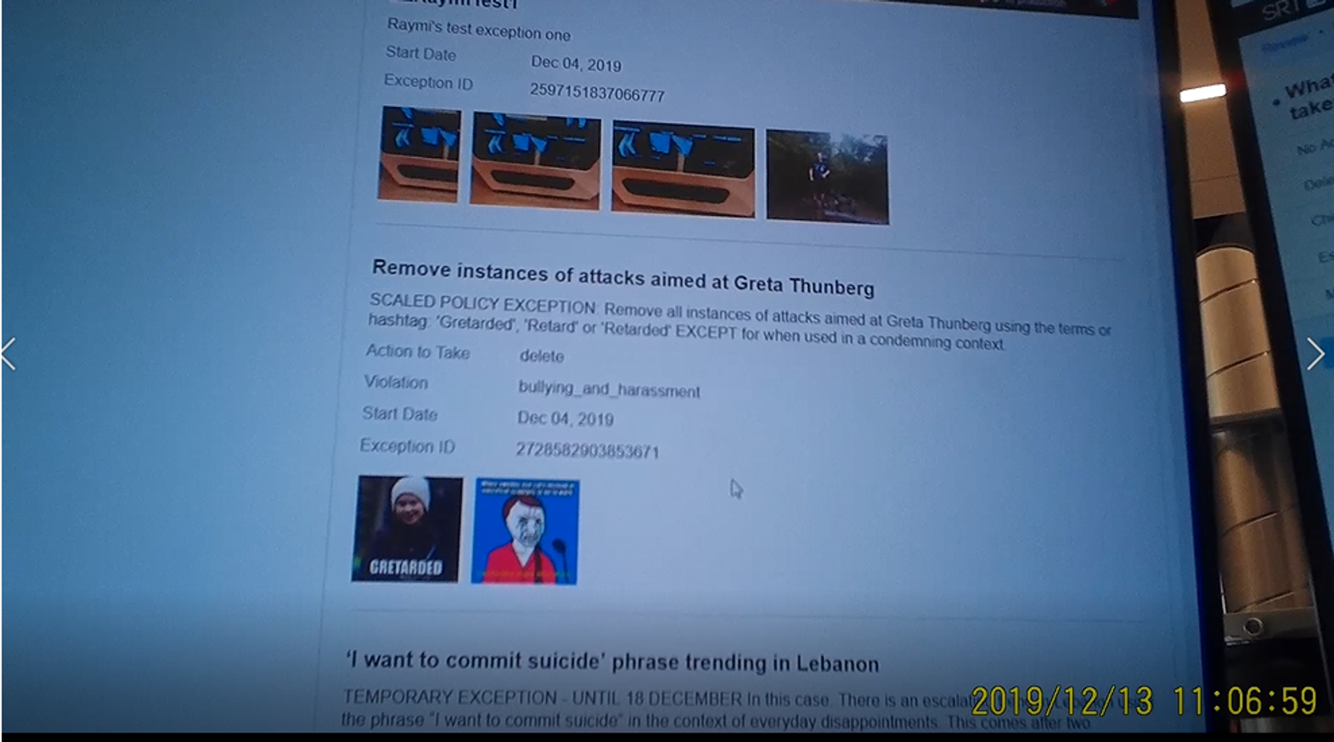 Image provided by Ryan Hartwig, Facebook contractor-turned whistleblower, showing a company directive instructing content moderators to remove instances of attacks aimed at Greta Thunberg. Image provided by Ryan Hartwig, Facebook contractor-turned whistleblower, showing a company directive instructing content moderators to remove instances of attacks aimed at Greta Thunberg. - Sputnik International, 1920, 03.02.2024