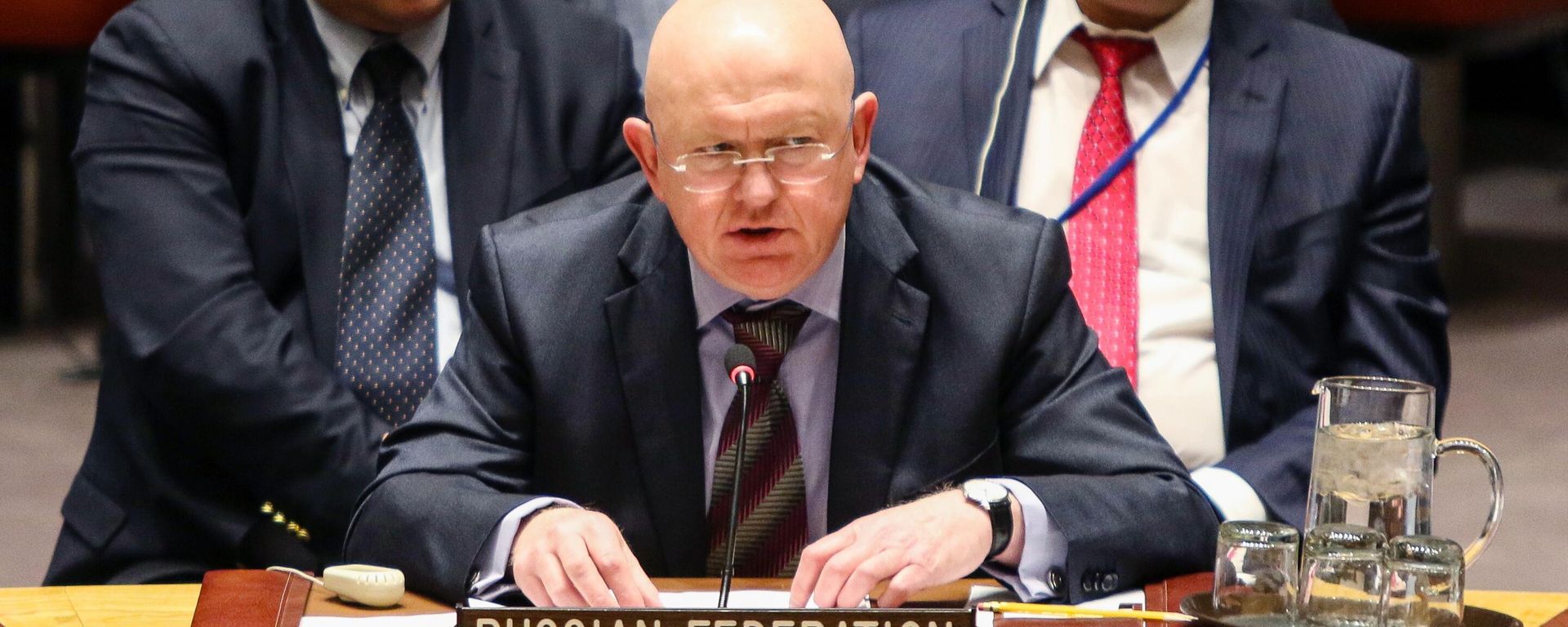 Russia's Permanent Representative to the UN Vasily Nebenzya said during a United Nations Security Council meeting, New York Russia's Permanent Representative to the UN Vasily Nebenzya said during a United Nations Security Council meeting, New York - Sputnik International, 1920, 05.02.2024