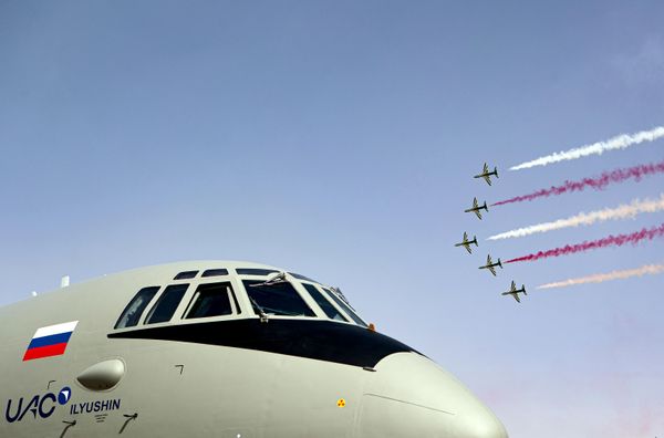 An updated IL-76MD-90A military transport aircraft from the Russian Aerospace Forces. - Sputnik International