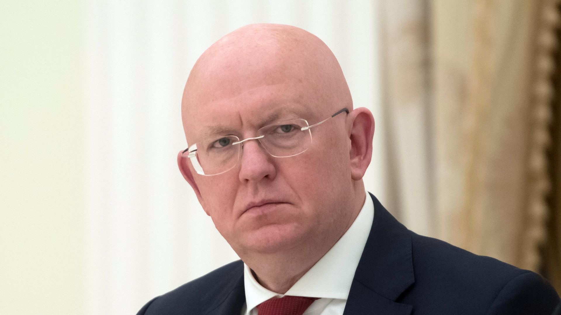 Russian Deputy Foreign Minister Vasily Nebenzya before a meeting between Russian President Vladimir Putin and UN Secretary-General António Guterres, June 20, 2018. Russian Deputy Foreign Minister Vasily Nebenzya before a meeting between Russian President Vladimir Putin and UN Secretary-General António Guterres, June 20, 2018. - Sputnik International, 1920, 06.02.2024