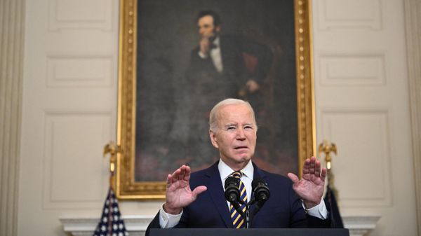 US President Joe Biden speaks in the State Dining Room of the White House on February 6, 2024 in Washington, DC. Biden urged Congress to pass the Emergency National Security Supplemental Appropriations Act - Sputnik International