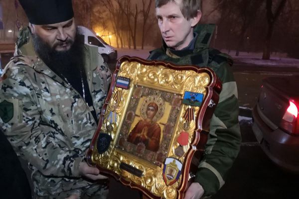 The Orthodox icon "Mary Mother of God", gifted to the people of Donbass. The Orthodox icon "Mary Mother of God", gifted to the people of Donbass. - Sputnik International