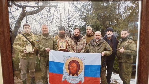 Quite an honor. This pic is now on the wall of the HQ of the Dmitry Donskoy Orthodox Christian battalion in Donbass - Sputnik International