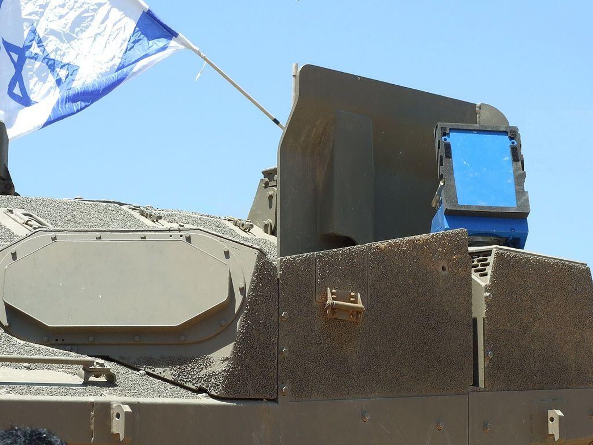 Trophy Active Protection System radar on an Israeli Merkava Mk 4 tank. - Sputnik International, 1920, 17.02.2024