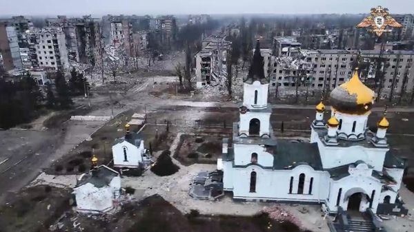 View of a damaged church in Avdeyevka, Donetsk People's Republic.A lot of war crimes have been recorded against the civilian population of Avdeyevka by the Ukrainian Armed Forces, DPR head Denis Pushilin said.He clarified that part of the civilian population remains in the city, and that the Russian military is taking local residents to temporary accommodation facilities and providing all necessary assistance. - Sputnik International