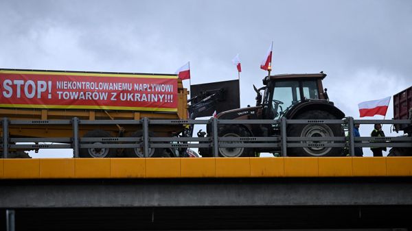 Protests by Polish farmers against the uncontrolled importation of Ukrainian products in the Lublin region - Sputnik International