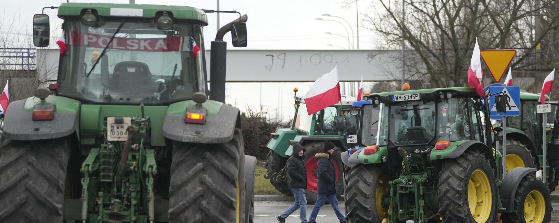 Polish farmers protesting against uncontrolled Ukrainian imports in the city of Minsk Mazowiecki, Poland Polish farmers protesting against uncontrolled Ukrainian imports in the city of Minsk Mazowiecki, Poland - Sputnik International, 1920, 23.11.2024