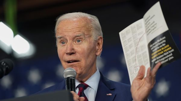 President Joe Biden talks about Social Security and Medicare as he speaks at a campaign event in support of Rep. Mike Levin, D-Calif., Thursday, Nov. 3, 2022, in San Diego - Sputnik International