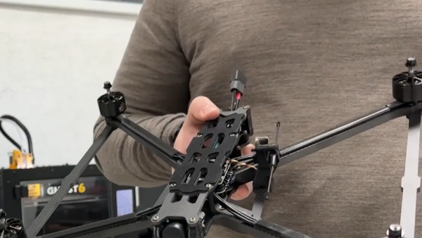 Piranha drone. A screenshot from video made by administration of Russia's Ulyanovsk region. - Sputnik International