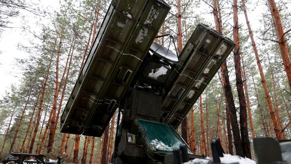 A 9K35 Strela-10 (Arrow) air defence system used by servicemen of the Ivanovo formation's anti-aircraft missile unit of Russian airborne troops is seen, in the course of Russia's military operation in Ukraine - Sputnik International