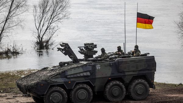 German soldiers in an armoured vehicle as they take part in NATO DRAGON 2024 military exercise in Korzeniewo, Northern Poland, March 4, 2024. German soldiers in an armoured vehicle as they take part in NATO DRAGON 2024 military exercise in Korzeniewo, Northern Poland, March 4, 2024. - Sputnik International