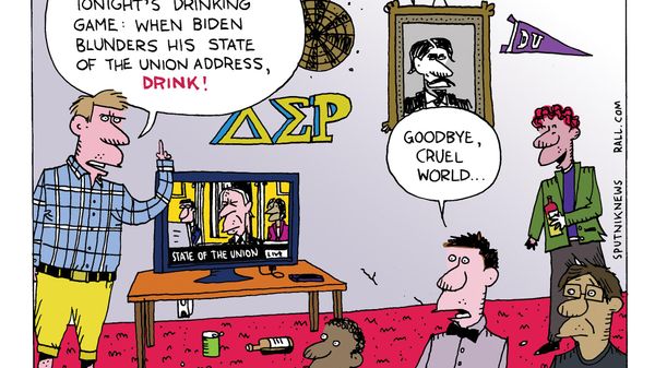 Americans will be watching Biden's State of the Union Address more closely than usual. Not for the policy pronouncements but to see whether the oldest president in history is capable of reading the whole thing without making a gaffe or mistake. THAT is the real state of the union. Americans will be watching Biden's State of the Union Address more closely than usual. Not for the policy pronouncements but to see whether the oldest president in history is capable of reading the whole thing without making a gaffe or mistake. THAT is the real state of the union. - Sputnik International