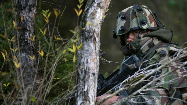 A French soldier is seen taking part in military drills at the Combat Training Center (CENTAC) in Mailly-Le-Camp. File photo - Sputnik International