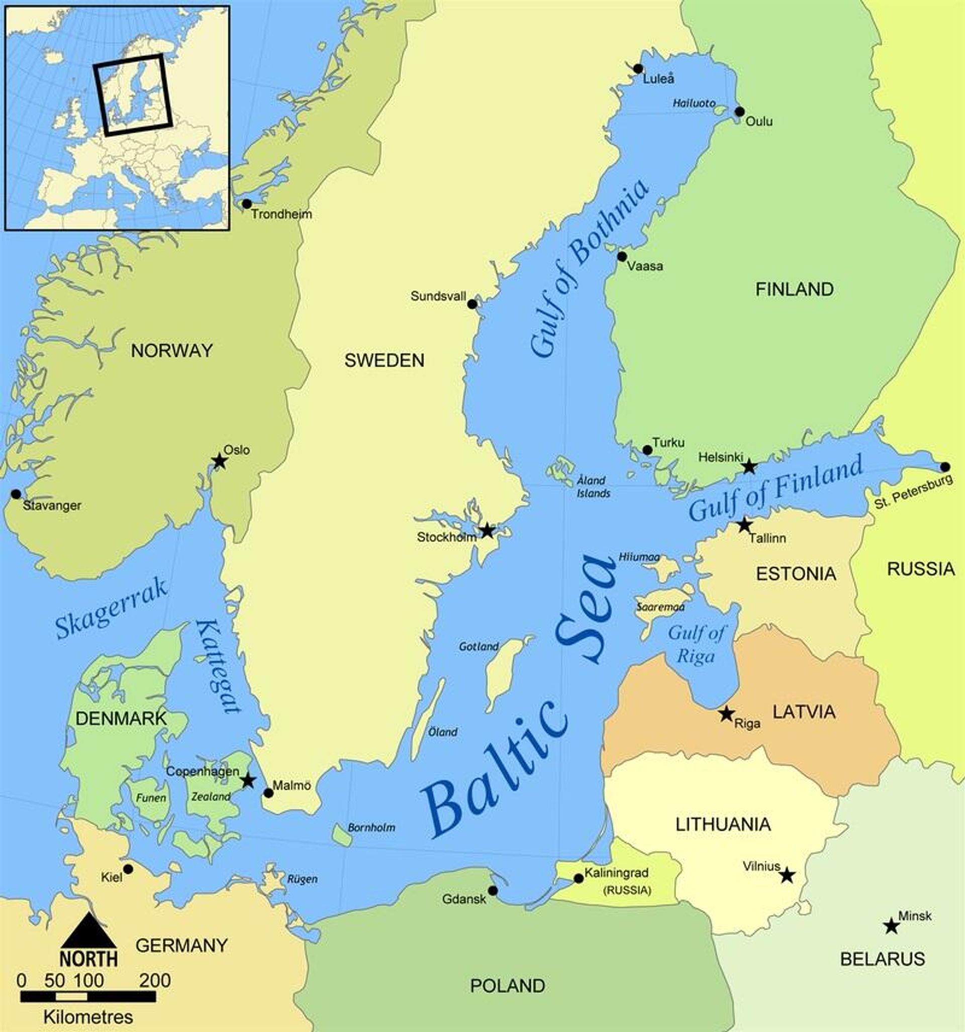 Map of the Baltic Sea and the countries of the region. Map of the Baltic Sea and the countries of the region. - Sputnik International, 1920, 12.03.2024