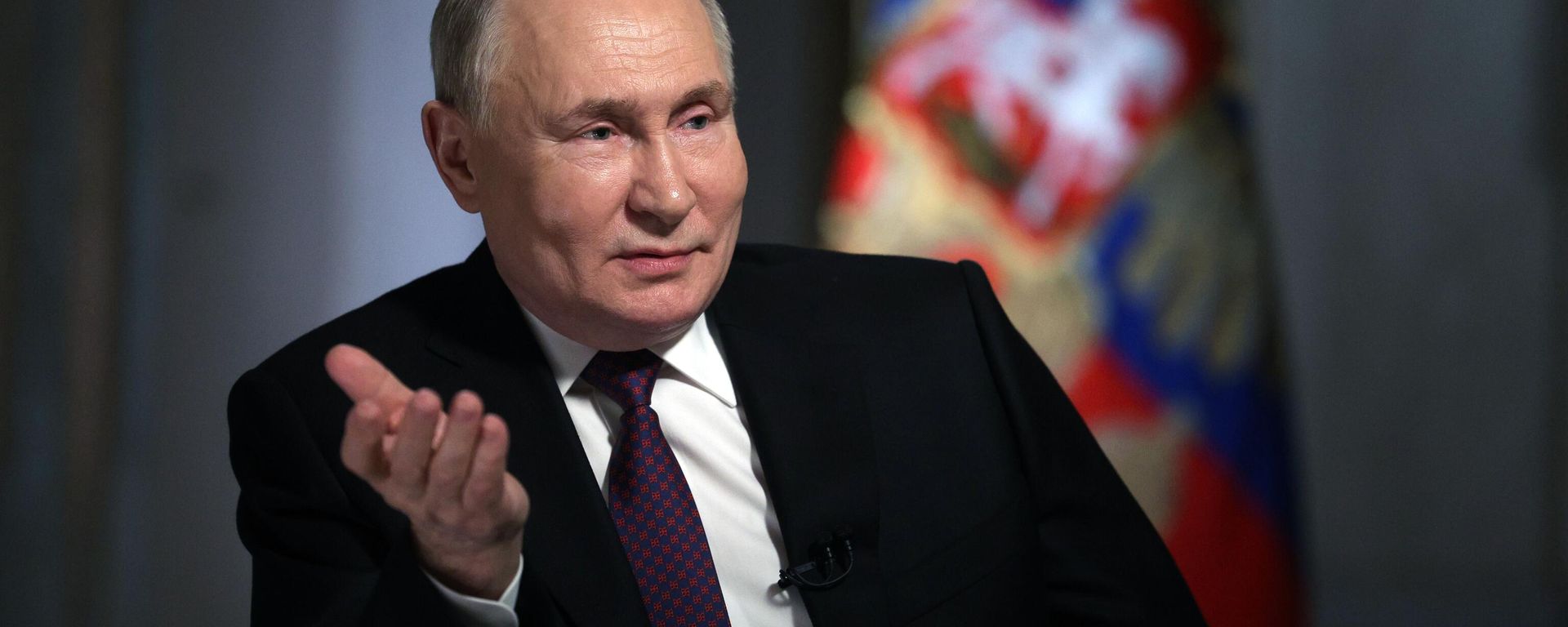 Russian President Vladimir Putin is interviewed by Dmitry Kiselev, the director general of Rossiya Segodnya, Sputnik's parent media group. - Sputnik International, 1920, 13.03.2024