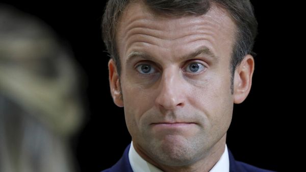 French President Emmanuel Macron reacts as he speak during the annual conference hosted by the Bank of France in Paris, Thursday, Oct. 10, 2019 - Sputnik International