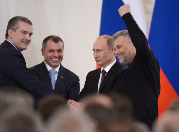 Russian President Vladimir Putin at the Kremlin during the ceremony of signing a treaty between the Russian Federation and the Republic of Crimea. - Sputnik International