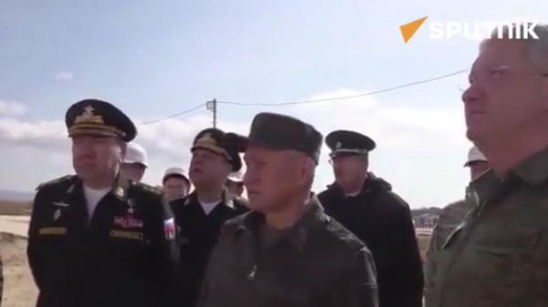 Russian Defense Minister Sergei Shoigu inspected a command post of the Black Sea Fleet - Sputnik International