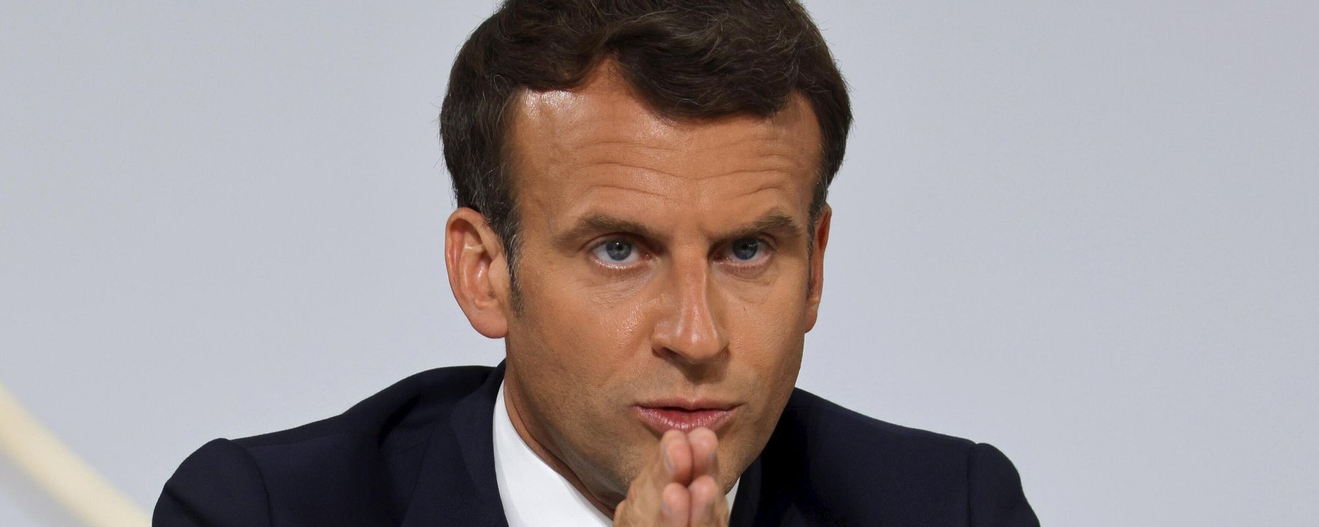 French President Emmanuel Macron speaks during a news conference ahead of the G7 Summit, at the Elysee Palace in Paris, Thursday, June 10, 2021 - Sputnik International, 1920, 03.05.2024
