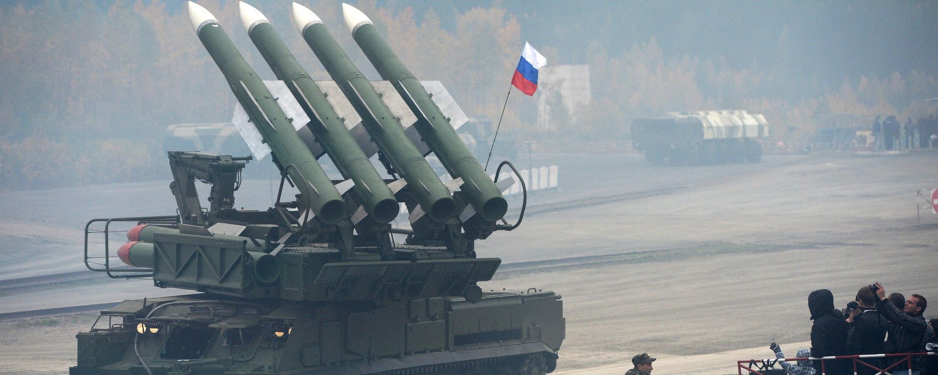 Air Defense Missile System Buk-M1 at the Ninth International Exhibition of Arms, Military Equipment and Ammunition in Nizhny tagil - Sputnik International, 1920, 04.05.2024