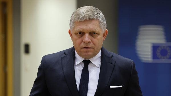Slovakia's Prime Minister Robert Fico arrives to a round table meeting at an EU summit in Brussels, Thursday, Feb. 1, 2024.  - Sputnik International