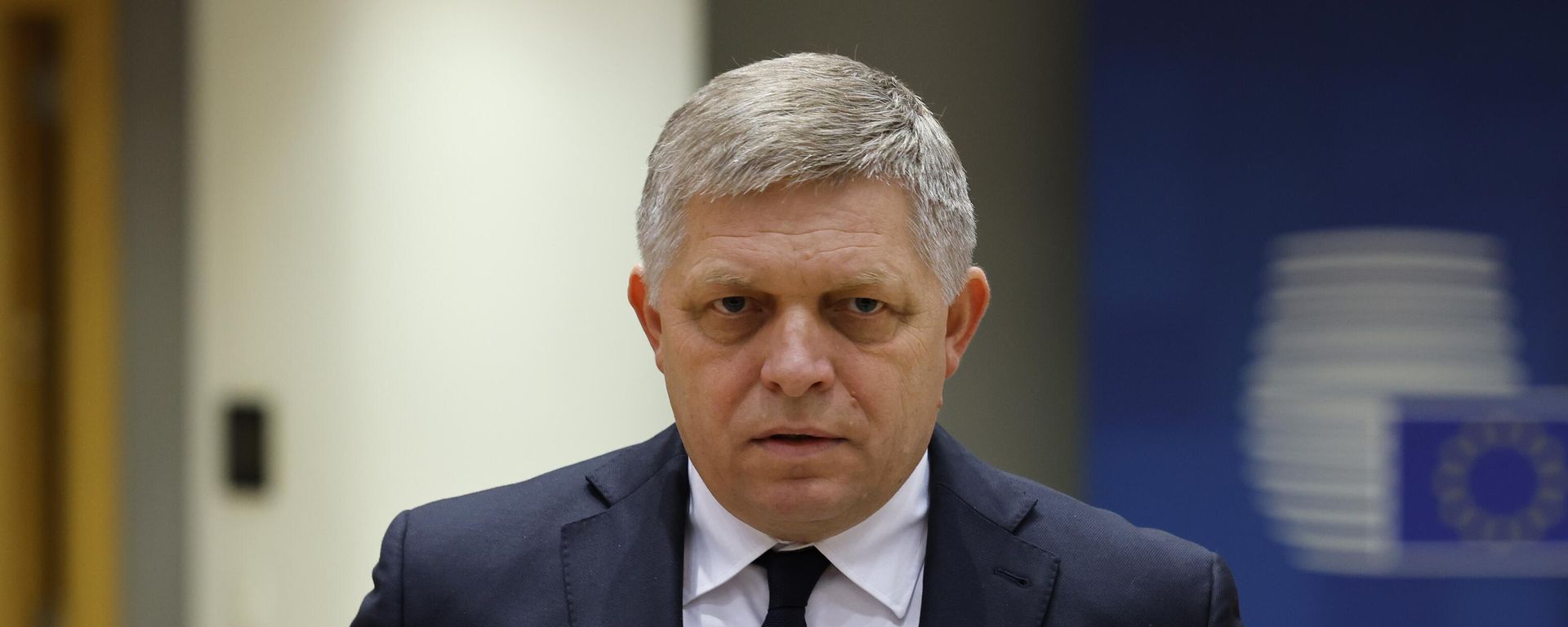 Slovakia's Prime Minister Robert Fico arrives to a round table meeting at an EU summit in Brussels, Thursday, Feb. 1, 2024.  - Sputnik International, 1920, 20.03.2024