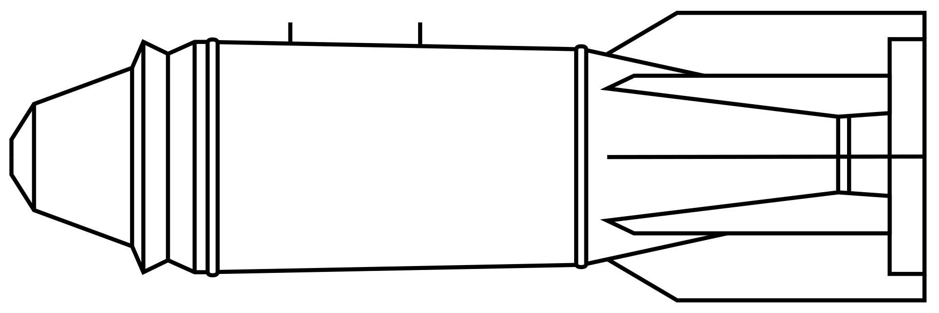 A side profile rendering of a FAB-3000-M54 aerial bomb. - Sputnik International, 1920, 22.03.2024